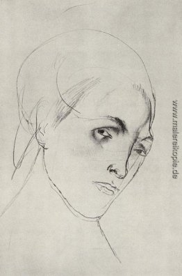 Skizze der Kopf einer Frau, um das Bild der Mutter