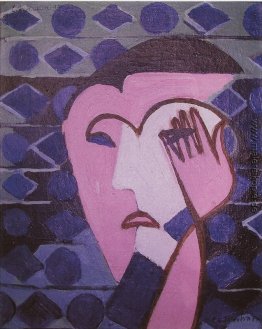 Sad Weiblicher Kopf