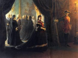 Catherine II (1729-96) am Sarg der Kaiserin Elisabeth (1709-1761