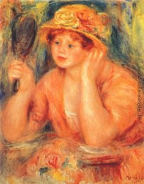 Mädchen in den Spiegel schaut Mädchen in den Spiegel schaut