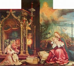 Krippe und Konzert der Engel aus dem Isenheimer Altar (Mitteltaf