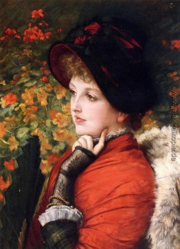 Art der Schönheit: Porträt von Frau Kathleen Newton in einem rot