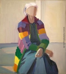 Selbstporträt in Long gestreiften Pullover Selbstporträt in Long gestreiften Pullover