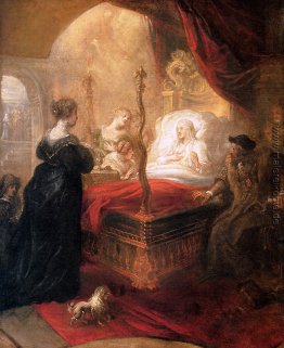 Heiligen Franciscus kündigt Geburt von Sohn