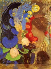 Frau unter den Blumen Frau unter den Blumen