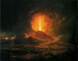 Eine Eruption von Vesuv, gesehen von Portici