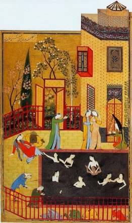 Ein Miniatur-Malerei von der Iskandarnama