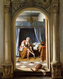 Frau bei ihrer Toilette Frau bei ihrer Toilette