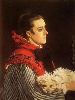 Camille mit einem kleinen Hund