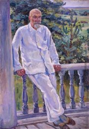 Portrait von einem Arzt Maxim Petrovich Konchalovsky