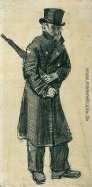 Waisenmann mit Hut und Regenschirm unter dem Arm Waisenmann mit Hut und Regenschirm unter dem Arm