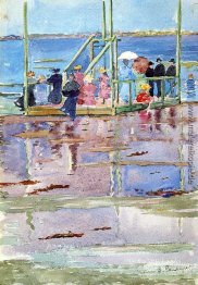 Float bei Ebbe, Revere Beach (auch als Menschen am Strand bekann Float bei Ebbe, Revere Beach (auch als Menschen am Strand bekann