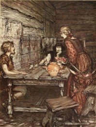 Hunding erkennt die Ähnlichkeit zwischen Siegmund und Sieglinde Hunding erkennt die Ähnlichkeit zwischen Siegmund und Sieglinde