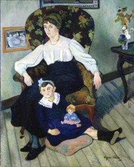 Porträt von Marie Coca und ihre Tochter