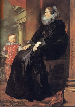 Genueser Edelfrau mit ihrem Sohn