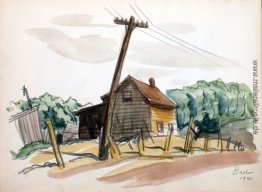 Untitled, Haus und Telefonmast
