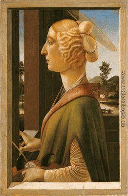 Frau mit Attribute der Heiligen Katharina, so genannte Catherina