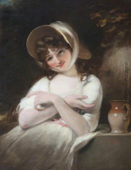 Porträt einer unbekannten Mädchen in einem weißen Kleid
