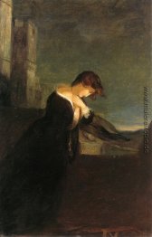 Lady auf den Zinnen einer Burg Lady auf den Zinnen einer Burg