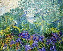 Landschaft mit Schwertlilien Violette