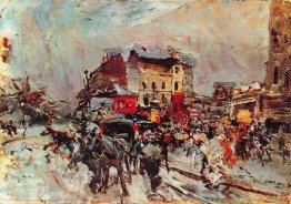 Ausgang einer Kostüme Kugel in Montmartre