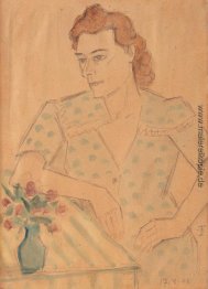 Frau im Innenraum Frau im Innenraum