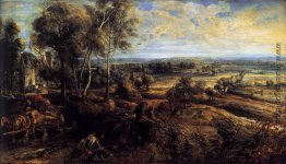 Herbst-Landschaft mit einer Ansicht von Het Steen