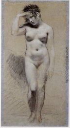 Zeichnung Weiblicher Akt mit Kohle und Kreide