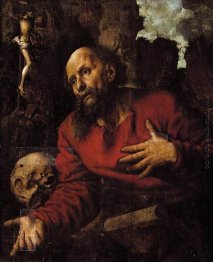 St. Jerome beten vor einer Felsengrotte St. Jerome beten vor einer Felsengrotte