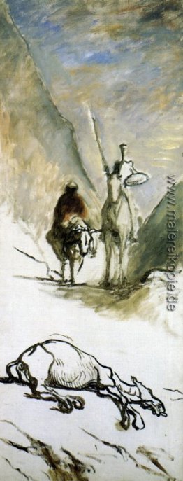 Don Quijote, Sancho Pansa und das Tote Mule