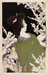 Pflaumen-Blüten in der Nacht