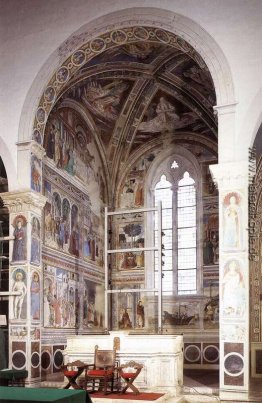 Mit Blick auf das Apsiskapelle Sant'Agostino. Cycle of St. Augus