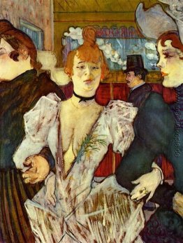 La Goulue Bei der Ankunft im Moulin Rouge mit zwei Frauen