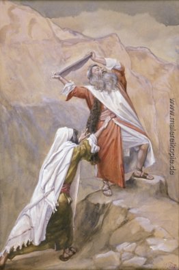 Moses zerstört die Tabellen der zehn Gebote