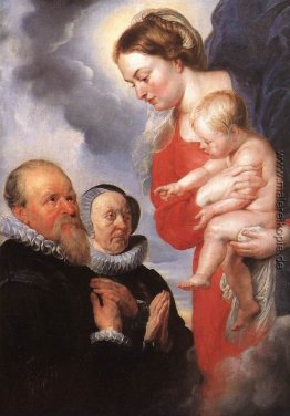 Madonna und Kind mit dem Stifter Alexandre Goubeau und seine Fra