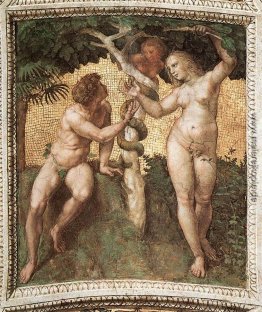 Adam und Eva, von der "Stanza della Segnatura '