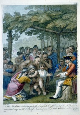 Die Indianer Delivering den Englisch Captives Oberst Bouquet in