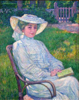 Dame in Weiß, Porträt von Frau Théo van Rysselberghe