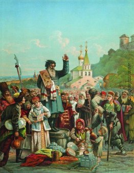 Proklamation von Kuzma Minin in Nischni Nowgorod im Jahre 1611