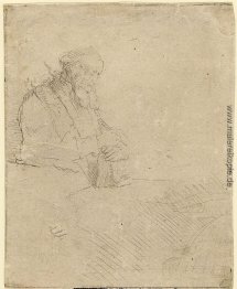 Alter Mann in der Meditation, stützte sich auf ein Buch