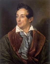 Portrait eines jungen Mannes in einem grünen Kleid