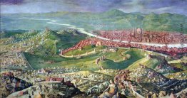 Fresko der 1530 Belagerung von Florenz