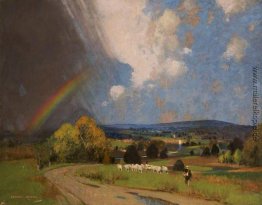 Landschaft mit Regenbogen