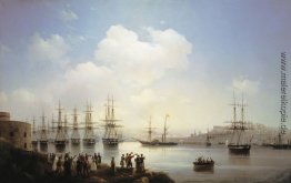 Russische Geschwader auf dem Überfall von Sewastopol