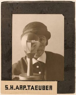 Selbstbildnis mit Dada-Kopf (Dada-Kopf) 1926