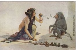 Das Mädchen mit Affen