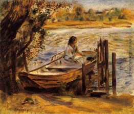 Junge Frau in einem Boot (Lise Trehot)