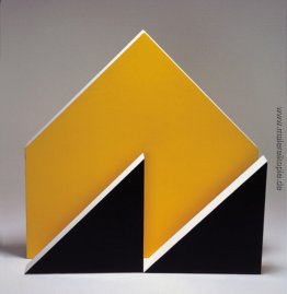 Skulptur. Schwarz und Gelb