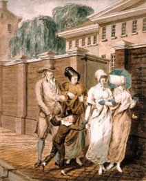 Mittwoch Morgen vor der Arch Street Meeting House in Philadelphi