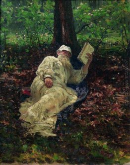 Leo Tolstoi in den Wald